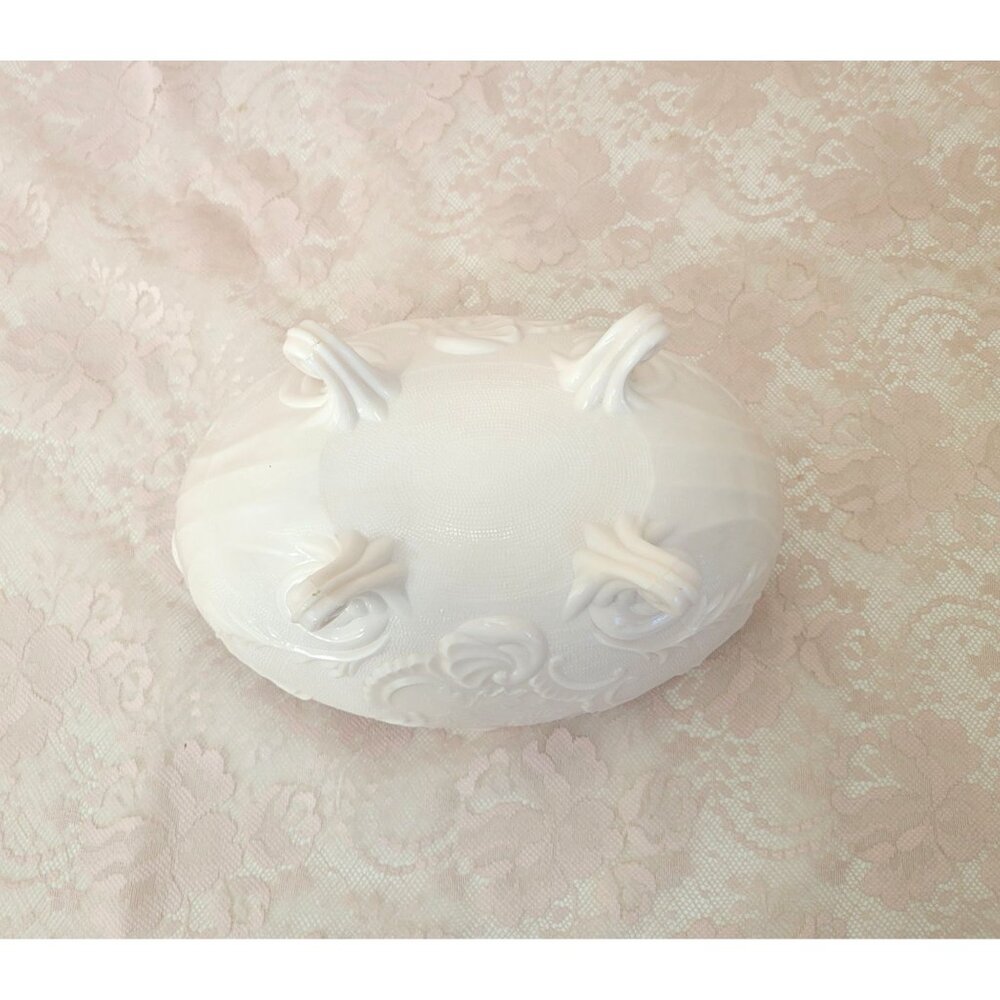 Pink Milk Glass Oval Centerpiece Bowl Jeanette Glass Co - Picture 4 of 7